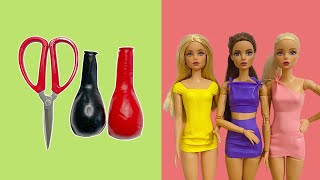 Making Doll Clothes With Balloons #26 | 3 DIY Birthday Dresses For Barbies No Sew No glue