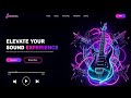 Music Website Using HTML & CSS | Step by Step Tutorial | Fast Code