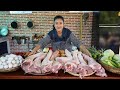 '' 10 huge pork legs '' Yummy pork legs cooking with country style - Cooking with Sreypov