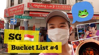 SG Bucket List #4 | Korean guy tries eating frog 1st time | Trying new local foods before leaving SG