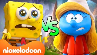 Bob Esponja vs Pitufos: ¿Quién se pierde más? 🧭 | Nickelodeon en Español