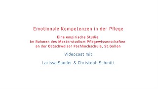 Emotionale Kompetenzen in der Pflege