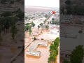 Drone footage shows the extent of flooding in Libya