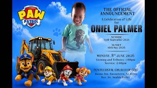 A Celebration of the Life for Oniel Palmer