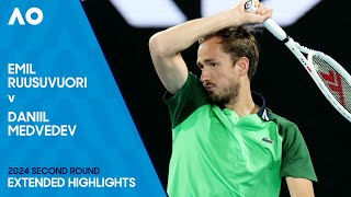 Emil Ruusuvuori v Daniil Medvedev Extended Highlights | Australian Open 2024 Second Round