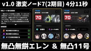 【ゼンゼロ】式輿防衛戦 激変ノード7 無凸無餅エレン＆無凸11号 Sクリア ふんわり解説付き【Ver1.0後半】