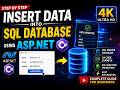 How to Insert Data into SQL Database in ASP.NET Using C# | Complete Beginner Tutorial