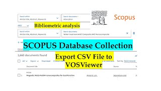 VOS viewer Part 2 | Export Scopus Database for Bibliometric Analysis | CSV File | Young Researchers