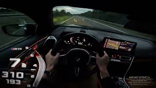 POV : 310KM/H ON AUTOBAHN IN BMW M8 COMPETITION🔥🔊🎇