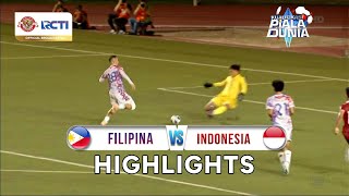 FILIPINA vs  INDONESIA| HIGHLIGHT FIFA WORLD CUP 2026 KUALIFIKASI 2nd ROUND LEG 1