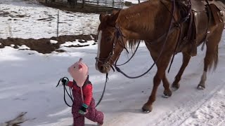 Emma and Cinnamon | Little Girl and Horse Are Best Friends