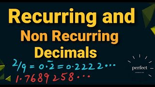 Recurring and non recurring decimals II recurring rational & non terminating non