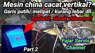 mesin TV cina 2 ic gambar melipat / menyempit atas bawah / kurang full / kurang lebar