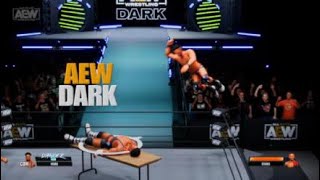 AEW DARK RICKY STARK AND COMPANY DRIVE POWERHOUSE HOBB THROUGH A TABLE!!!!!!