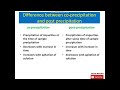 difference between co precipitation and post precipitation