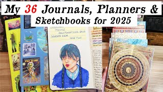 Journals, Sketchbooks, \u0026 Planners: My Massive 2025 Lineup (Part 1)