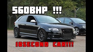 560BHP AUDI S3 8P | POV TESTDRIVE \u0026 EXHAUST| 0-60 2.8SECS !!! | GoPro