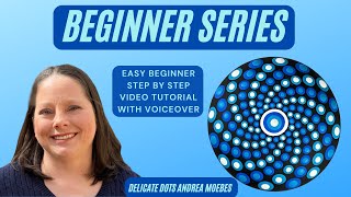 Easy Beginner Dot Mandala Step by Step Tutorial.  Dot Mandala Swirl Sacred Geometry pattern.