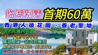 臨湖別墅首期50幾萬 | 實用面積350 | 送花園160m² |  送地下室160m² | 送全屋精裝修 | 送中央空調 | 香港人養老聖地 | 香港人的後花園