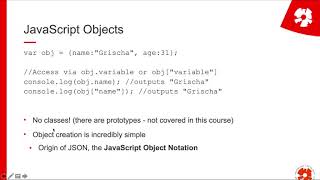 Web Programming I: L7/8: JavaScript part 7: Types, Objects, Arrays