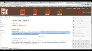 How to Use Canvas Instructure for PHHS