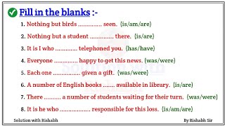 Fill in the blanks with correct form of verbs | Choose the correct form of verbs |Fill in the blanks