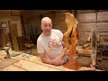 making an abstract wood sculpture art carving