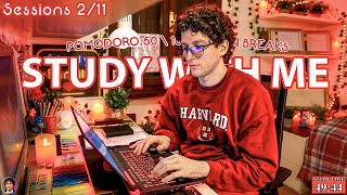 STUDY WITH ME LIVE POMODORO | 12 HOURS | Harvard Extension Student | Rain sounds, talk in breaks