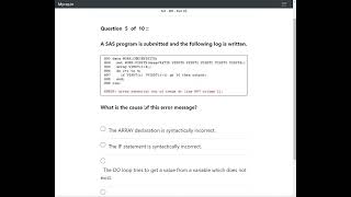 Array subscript out of range: Sample question for Clinical Trials Programming Exam