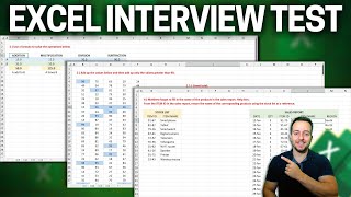 Excel Job Interview Test 2024 | 4 Questions to Solve | Can you Pass?