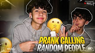 PRANK CALLING PEOPLE BUT WE CAN'T HEAR THEM!