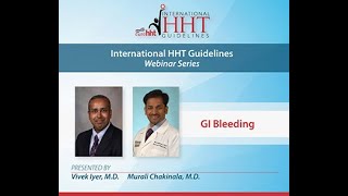 International HHT Guidelines: GI Bleeding Management