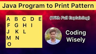 Java Program to Print triangle Pattern | Part 8 | Java coding | Coding Wisely