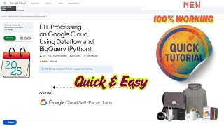 ETL Processing on Google Cloud Using Dataflow and BigQuery (Python) || GSP290 | #qwiklabs #arcade