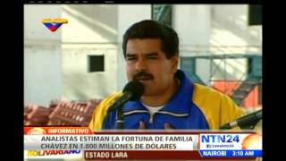 "Ni una casa ni un carro, nada tenía el comandante Chávez": Nicolás Maduro