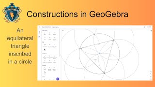 Constructing an equilateral triangle inscribed in a circle using GeoGebra