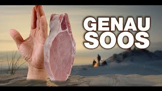 Genau Soos. Fleisch-Werbung.