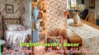 English Country Decor: Where Vintage Charm meets Rustic Elegance #englishcountryside #vintage