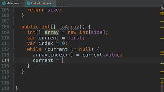 DSaA #32 - Converting Linked Lists to Arrays [By Mosh Hamedani]