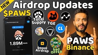 PAWS Total Supply and Listing | Nodepay Airdrop Listing | Not Pixel Airdrop Booster | Money Dogs