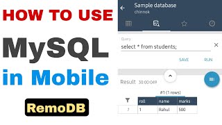 Best application to practice MySQL in Mobile