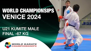 U21 KUMITE MALE -67 KG FINAL | A. OMARA (EGY) VS A. AKHMEDOV (AIN) | WORLD KARATE FEDERATION