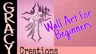 How  to  Draw Easy Wall Art [ CROSS TATOO DESIGN] step by step art / Kalvi