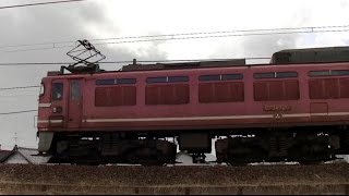 今はなきEF81の貨物運用 EF81 725 牽引　3093ﾚ　福岡→新潟