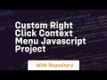 Custom right click context menu javascript project
