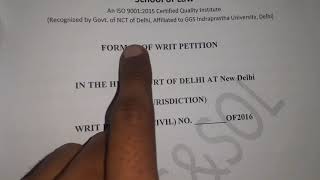 FORMAT OF WRIT PETITION  under  Article 226of constitution of India #DraftingLaw #DragtingWrits