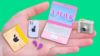 10 Trucos y Manualidades para Barbie / ¡Iphone 12, Macbook y más Cosas en Miniatura!