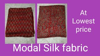 ajrakh modal silk fabric at lowest price