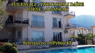 HP1869 - FUL EŞYALI 3 YATAK ODALI DAİRE  ALSANCAK