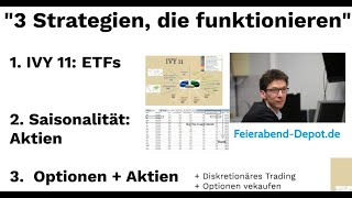 Drei Strategien, die funktionieren- für ETFs, Aktien und Optionen- Webinar am 19.1.23